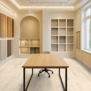 Parchet dublu stratificat, Frasin, Alb, gri, BAUWERK Parkett · Cleverpark, Farina B-Protect, 1250 x 100 x 9,5 mm, incalzire in pardoseala