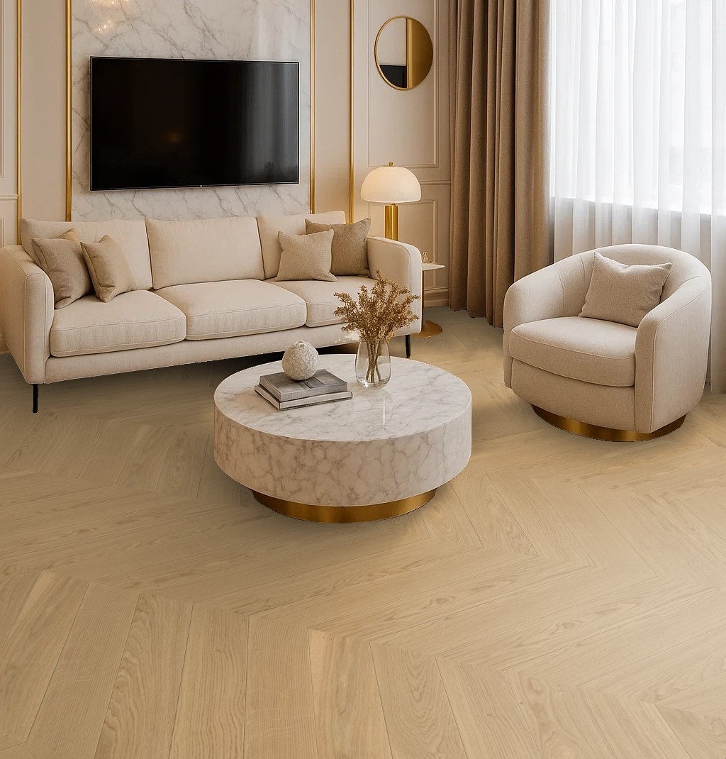 Parchet dublu stratificat, Stejar, Crem, Lemn deschis, Pure sau alte culori, CHEVRON, WEITZER Parkett, BLOCK 750, Chevron 45° sau Chevron 60°, Periat, Proactive+, Uleiat, 750 x 125 x 10.3 mm, 750 X 125 X 9,3 mm, incalzire in pardoseala Parchet dublu stratificat, Stejar, Crem, Lemn deschis, Pure sau alte culori, CHEVRON, WEITZER Parkett, BLOCK 750, Chevron 45° sau Chevron 60°, Periat, Proactive+, Uleiat, 750 x 125 x 10.3 mm, 750 X 125 X 9,3 mm, incalzire in pardoseala 1