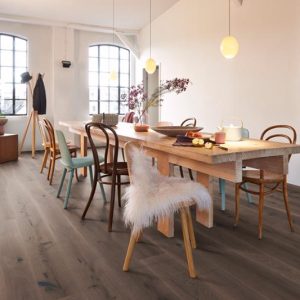 Parchet triplu stratificat,BOEN,Plank Castle,Stejar Elephant Grey Espressivo, Live Pure , lacuit,14x209x2200mm, incalzire in pardoseala