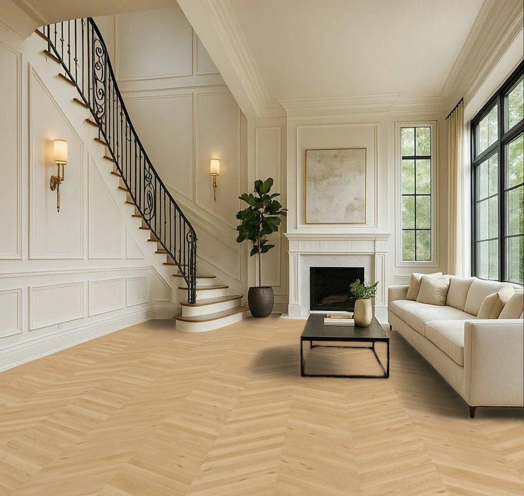 Parchet dublu stratificat, Stejar, Lemn inchis, CHEVRON, BAUWERK Parkett, Formpark Rombico